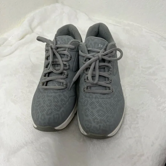 Skechers Womens UNO 2-In-Kat-Neato Gray Athletic and Training Shoes Sneakers 7.5 - Picture 2 of 5